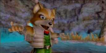 Fox McCloud meets his sidekick, Tricky, for the first time